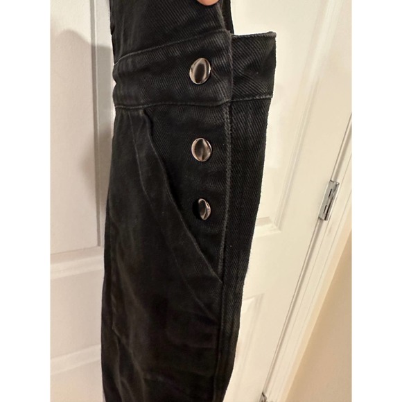 The Editor's Market cotton blend black denim overalls jumpsuit size XS - Picture 8 of 8